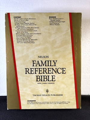 Nelson Family Reference Bible; King James Version; Gold Page, NEW OPEN BOX-image