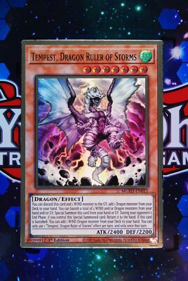 Tempest Dragon Ruler of Storms (x2) MGED-EN011 1st Ed Gold Rare Yugioh Card Set-image