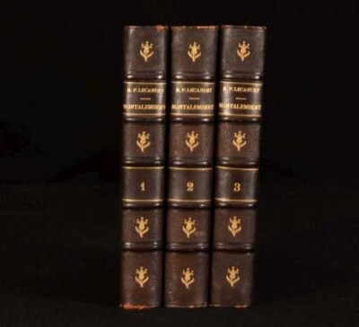 1902-1905 3vol Montalembert Lecanuet in French Biography of Comte de Montalem...-image