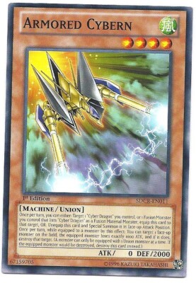 3 x Armored Cybern - SDCR-EN011 - Common - 1st Edition Near Mint, English-image