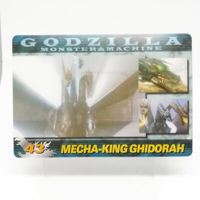 Mecha King Ghidora No.43 Godzilla Card Monster & Machine  MORINAGA Wafers JAPAN-image
