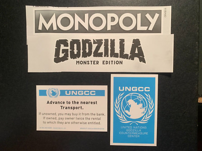 Monopoly Godzilla ADVANCE TO THE NEAREST TRANSPORT CARD UNGCC GAME REPLACEMENT-image