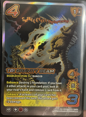 Tri Gravity Beam CHA03-KRM 12/22 UniVersus CCG Godzilla FOIL Ghidorah Attack UR-image
