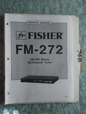 Fisher FM-272 service manual original repair book stereo tuner radio-image