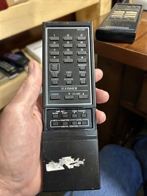 Fisher RTV-881 TV VCR Stereo Replacement Remote Control Genuine OEM Black-image