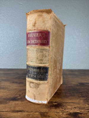 Bouvier's Law Dictionary Antique 1897 Leather Bound Volume 2 - Legal Reference-image
