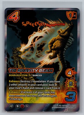 Tri Gravity Beam CHA03-KRM 12/22 UniVersus CCG Godzilla FOIL Ghidorah Attack UR-image