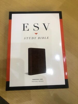 ESV Study Bible Personal Size Brown Leather Unused-image