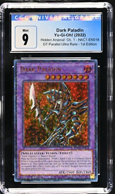 Yugioh - Dark Paladin - DT Parallel Ultra Rare - CGC 9 Mint - Free Pack!-image