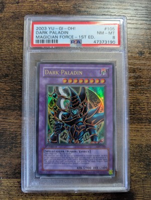 Yu-Gi-Oh Dark Paladin MFC-105 1st Edition PSA 8-image