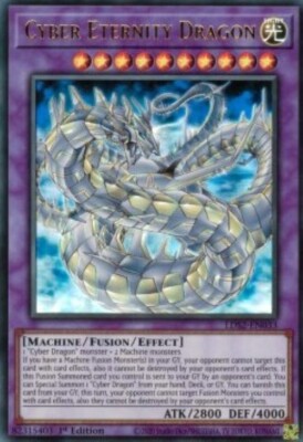 Yugioh-Cyber Eternity Dragon-Ultra Rare-1st Edition-LDS2 EN033 (LP)-image