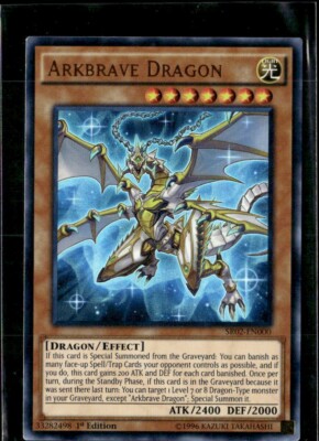 YuGiOh TCG Arkbrave Dragon SRO2-EN000 Ultra RARE 1st ED-image