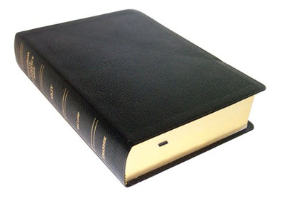NKJV - BLACK BONDED LEATHER - REGULAR SIZE - INDEXED - By Kirkbride Bible-image