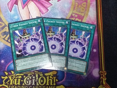 Yu-gi-oh! TCG 3x Cyber Energy Shock SBC1-ENE11 x3 COMMON YUGIOH! NM-image