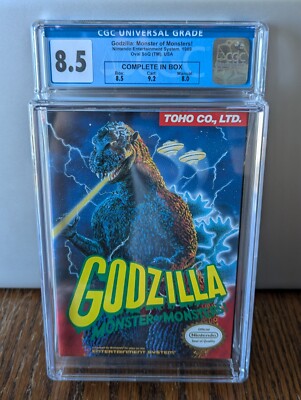 GODZILLA Monster of Monsters Nintendo NES Game GRADED 8.5 Complete in Box CIB-image