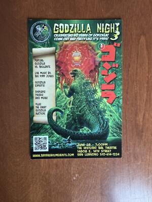 GODZILLA  NIGHT 3  PROMO Card Celebrating 60 Years Of The Monster Legend-image