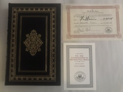EASTON PRESS P.S. AUTOBIOGRAPHY OF SENATOR PAUL SIMON Signed First Edition -image