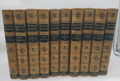 10 Volumes Napoleon Grolier Society London Connoisseur Astrale Edition  Leather-image
