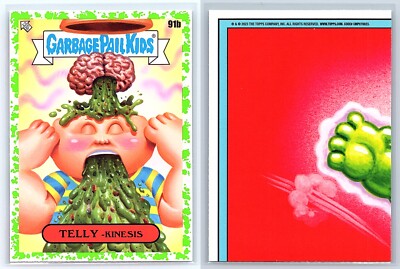 Scanners Telekinesis Matt Telly Garbage Pail Kids GPK Spoof GREEN SP Card-image