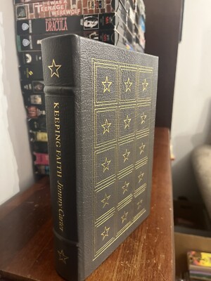 Keeping Faith SIGNED Jimmy Carter Easton Press Gold Leaf Leather Mint Condition-image