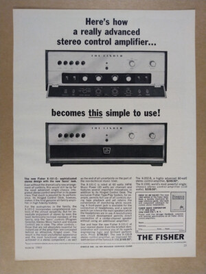 1963 Fisher X-101-C Stereo Control Amplifier vintage print Ad-image