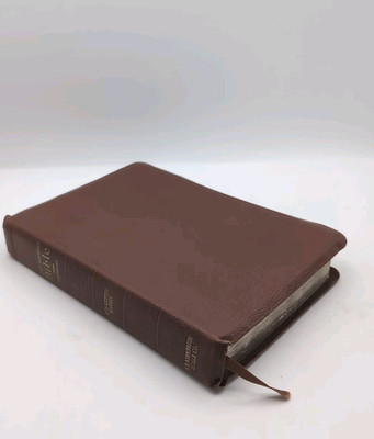 VINTAGE BIBLE 1964 chain reference Thompson genuine cowhide leather 4th improved-image