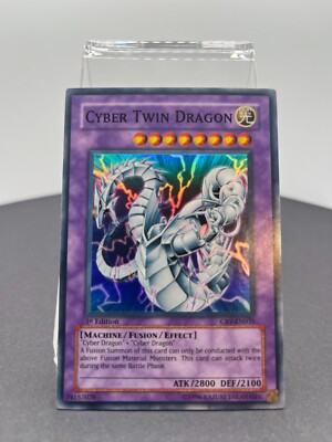 Yugioh Cyber Twin Dragon CRV-EN035 Super Rare 1st Edition Cybernetic Revolution-image