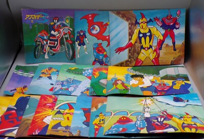 1975 vintage Japanese AKUMAIZER 3 Sonosheet picture CARD set TOKUSATSU Zabitan !-image