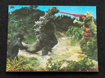 Godzilla Gabara Mini Card Japanese TOHO TOEI Menko 2.6x1.9 Rare F/S B-image