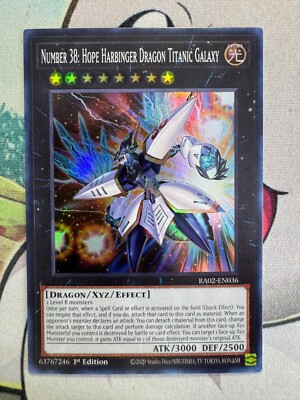 Number 38: Hope Harbinger Dragon Titanic Galaxy Holo Yugioh TCG YG575-image
