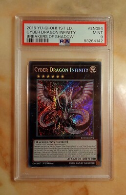 Yu-Gi-Oh 2016 Cyber Dragon Infinity PSA 9 MINT BOSH-EN094 1st Ed Secret Rare!-image
