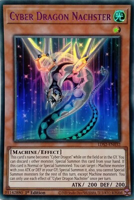 LDS2-EN032 CYBER DRAGON NACHSTER PURPLE ULTRA RARE 1ST EDITION YuGiOh CARD-image
