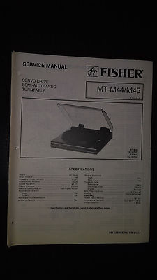 Fisher mt-m44 45 Service Manual original repair stereo turntable record player-image