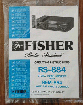 Fisher Studio-Standard Operating Instructions Manual RS-884 Stereo Tuner Amp-image
