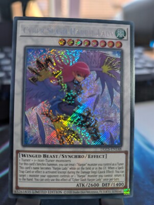 YuGiOh! Cyber Slash Harpie Lady DLCS-EN148 Secret Rare 1st Ed-image