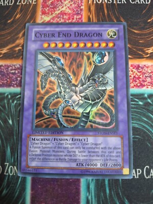 Yu-Gi-Oh! Cyber End Dragon STON-ENSE1 Super Rare Limited Moderately Played-image