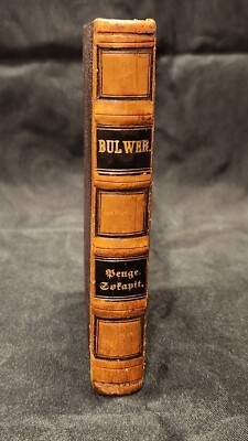 1844 Edward Lytton Bulwer Collected Writings Comedy Penge Money Danish Leather-image