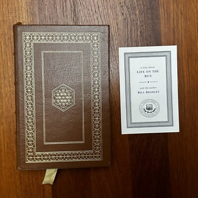 Bill Bradley Signed Collectors Edition LIFE ON THE RUN Book, Easton Press, VG-image