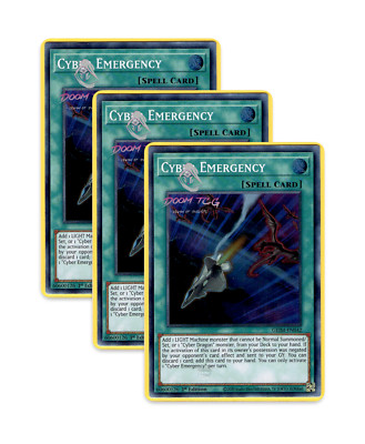 Yugioh! Cyber Emergency GEIM-EN042 (SR) 1st Ed 3x 