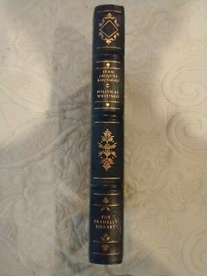FRANKLIN LIBRARY JEAN JACQUES ROUSSEAU POLITICAL WRITINGS FULL LEATHER EXCELLENT-image