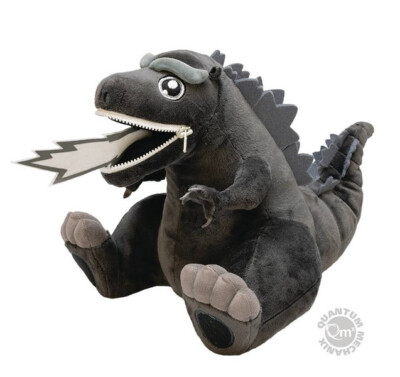 Godzilla 9 Inch Zippermouth Plush | Black and White Godzilla-image