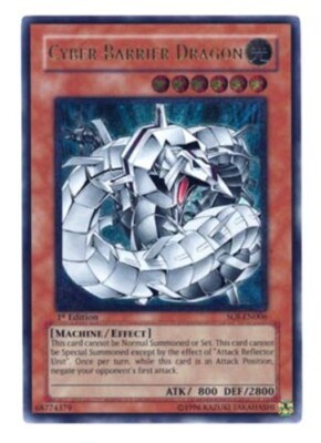 Yugioh! LP Cyber Barrier Dragon - SOI-EN006 - Ultimate Rare - 1st Edition Lightl-image