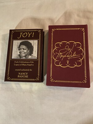 Maya Angelou JOY! Daily Celebrations 2017 Leather HB w/Slip Case. PreOwned, VGC-image