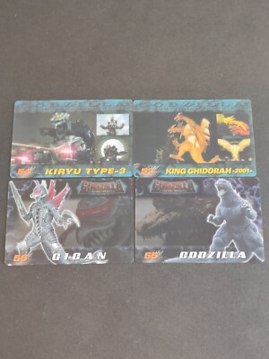 Godzilla History Card Wafer MORINAGA 53 54 55 56 GIGAN KIRYU TYPE-3 JAPAN eb39-image
