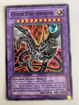 Yugioh Cyber End Dragon - STON-ENSE1 - Limited Edition Near Mint Super Rare-image
