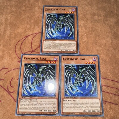 🔥 3x YUGIOH Cyberdark Edge SGX1-ENG06 Common PLAYSET SPEED DUEL NM 1ST ED-image