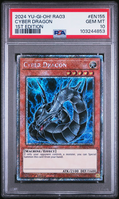 2024 YU-GI-OH! RA03-QUARTER CENTURY BONANZA 1ST ED #EN155 CYBER DRAGON PSA 10-image