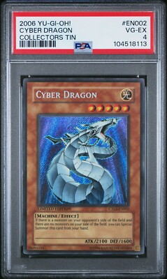 PSA 4 - 2006 YU-GI-OH! COLLECTORS TIN EN002 CYBER DRAGON-image