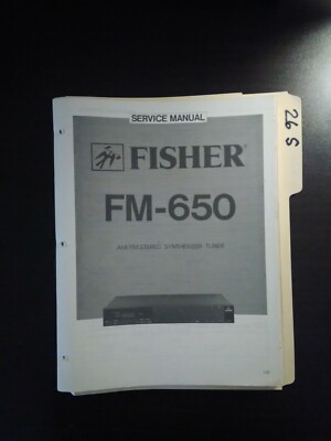 FM-650 Fisher service manual original repair book stereo synthesizer tuner -image