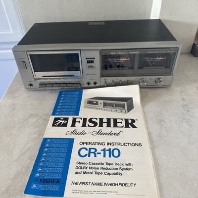 VTG Fisher CR-110 Cassette Deck – Studio Standard – Works Great – Manual – USA-image